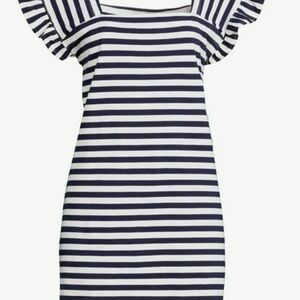 Navy and White Striped Dress